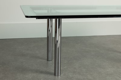 Lot 144 - A chrome dining table
