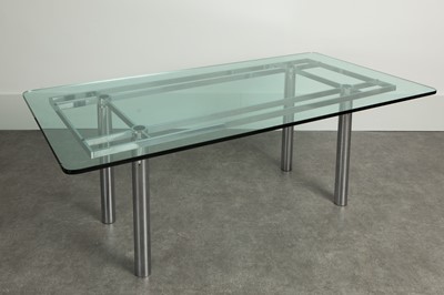 Lot 144 - A chrome dining table