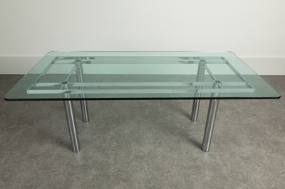 Lot 144 - A chrome dining table