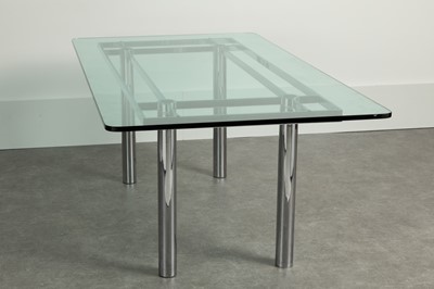 Lot 144 - A chrome dining table