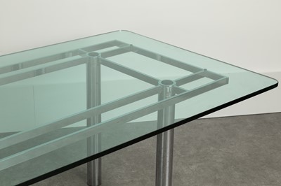 Lot 144 - A chrome dining table