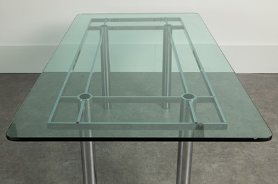 Lot 144 - A chrome dining table