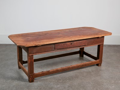 Lot 34 - A pine farmhouse table