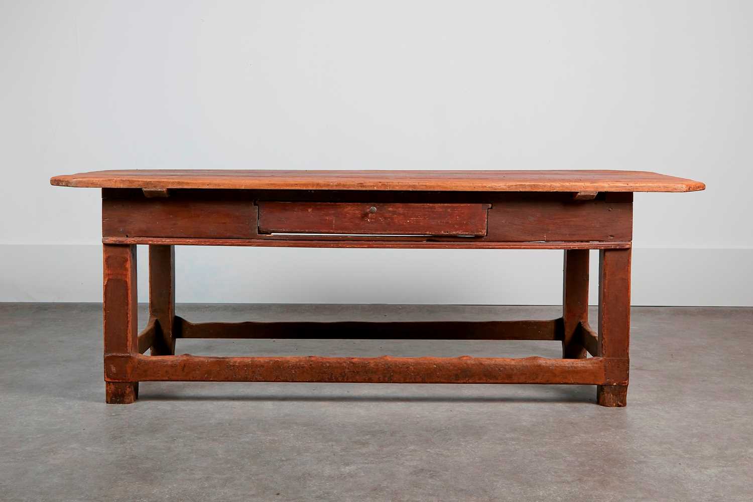 Lot 34 - A pine farmhouse table