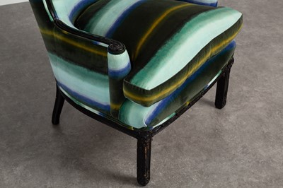 Lot 85 - A Regency-style wingback armchair