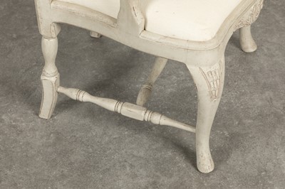 Lot 69 - A pair of painted armchairs