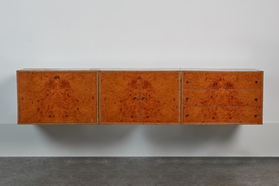 Lot 315 - Three lacquered burrwood cabinets