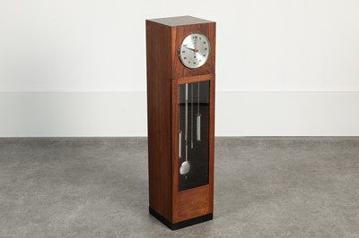 Lot 158 - An Indian rosewood miniature 'longcase' clock