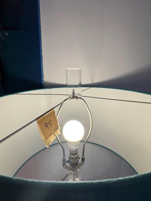 Lot 156 - A pair of Lucite table lamps