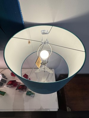 Lot 156 - A pair of Lucite table lamps