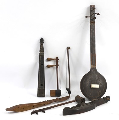 Lot 287 - A collection of Southeast Asian musical instruments