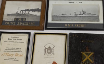Lot 149 - Photographs and ephemera relating to warships