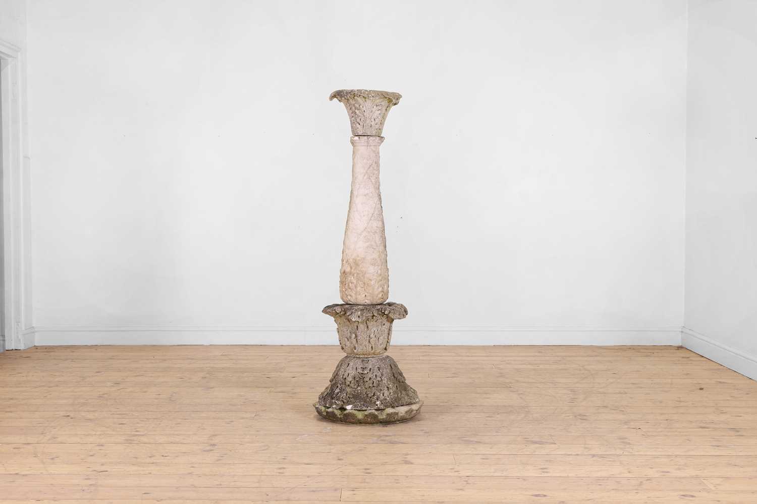 Lot 626 - A carved marble fountain pedestal