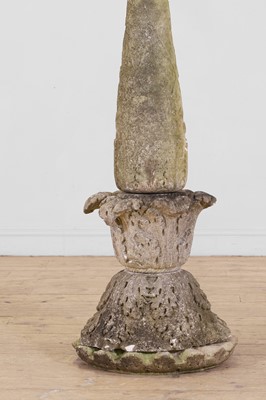 Lot 626 - A carved marble fountain pedestal