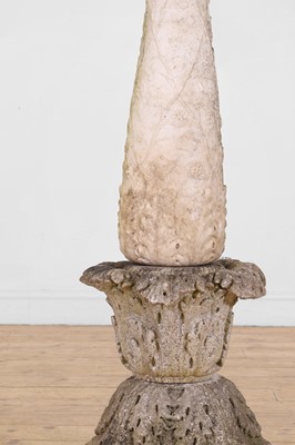 Lot 626 - A carved marble fountain pedestal