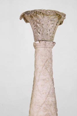 Lot 626 - A carved marble fountain pedestal