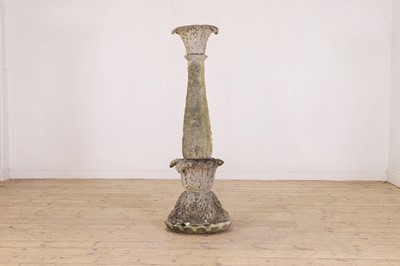 Lot 626 - A carved marble fountain pedestal