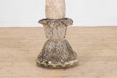 Lot 626 - A carved marble fountain pedestal
