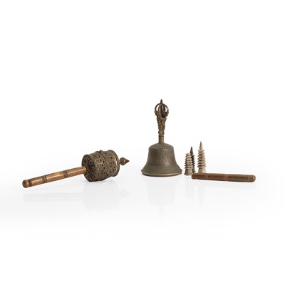Lot 45 - A Tibetan Buddhist prayer wheel