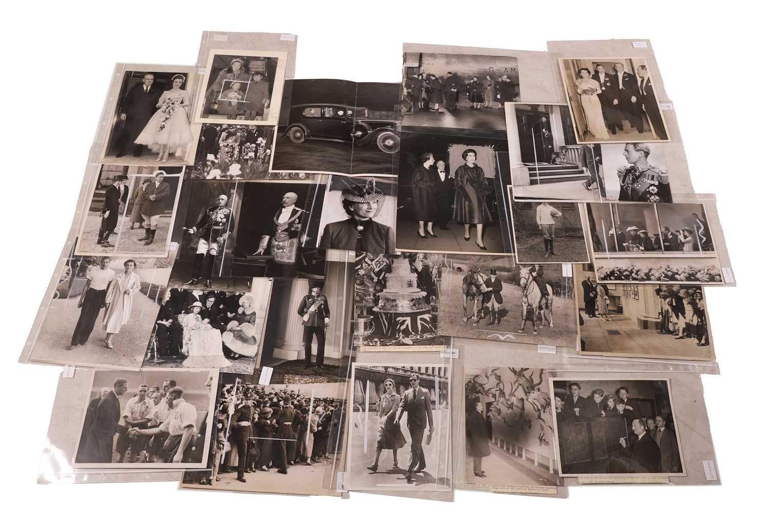 Lot 126 - A collection of press photographs of mixed royalty and aristocrats