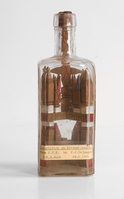 Lot 139 - A Boer War prisoner-of-war 'whimsey' art in a bottle
