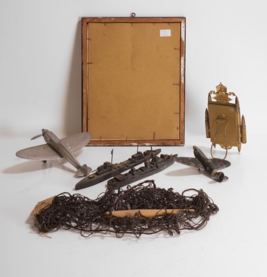 Lot 145 - A collection of military folk art