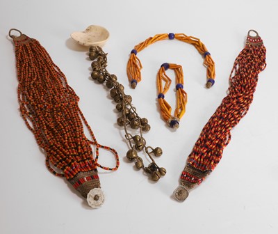 Lot 272 - A group of five Naga necklaces