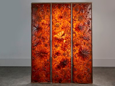 Lot 191 - A set of three resin-mounted panels