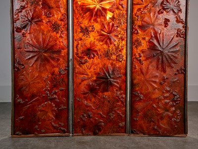 Lot 191 - A set of three resin-mounted panels