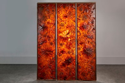 Lot 191 - A set of three resin-mounted panels