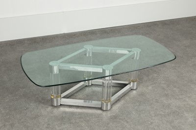 Lot 310 - An aluminium diamond-shaped coffee table