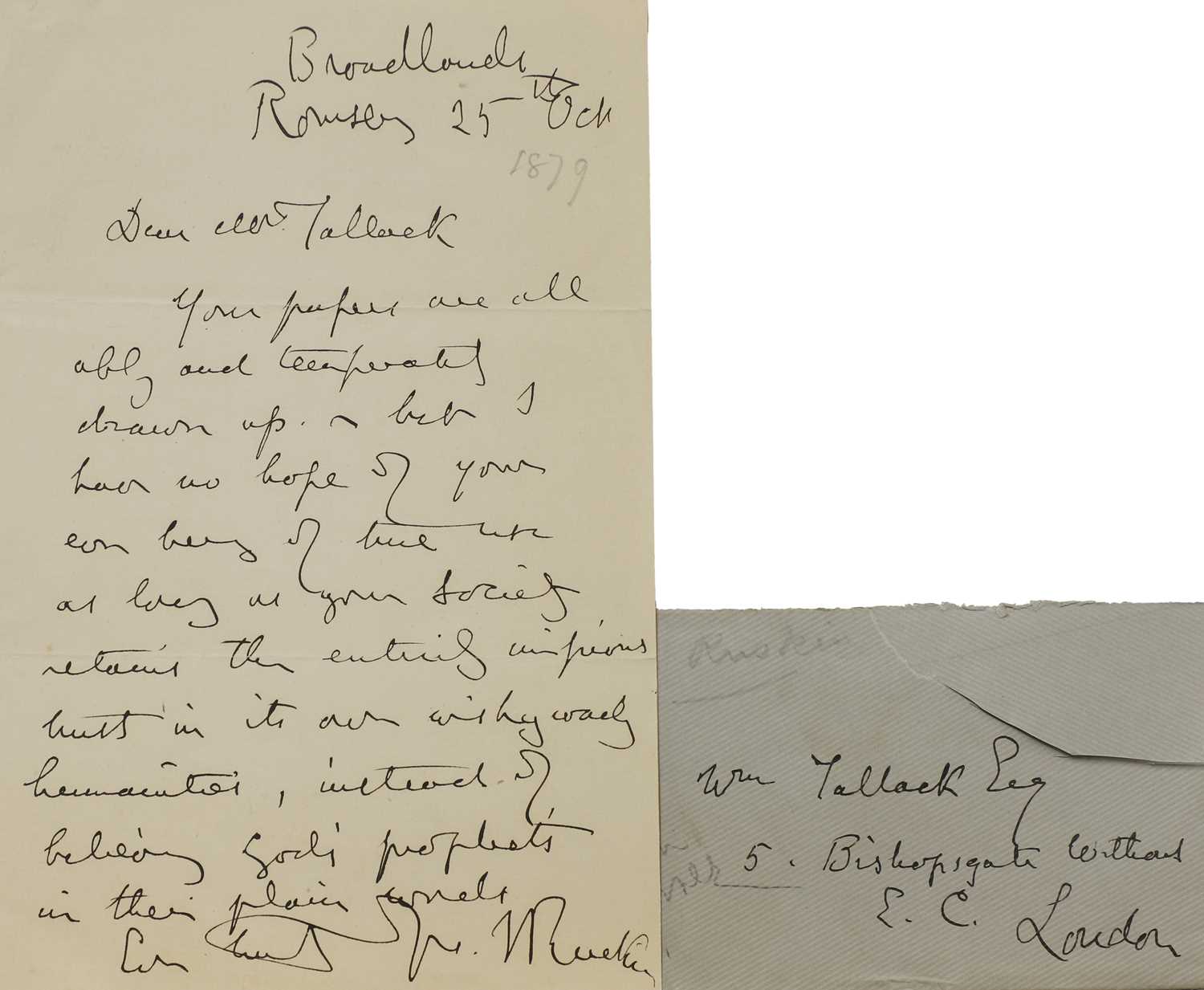 Lot 255 - John Ruskin (1819-1900)