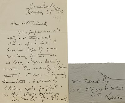 Lot 255 - John Ruskin (1819-1900)