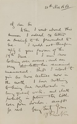 Lot 255 - John Ruskin (1819-1900)