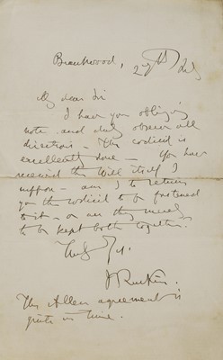 Lot 255 - John Ruskin (1819-1900)