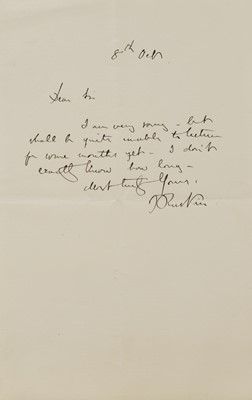 Lot 255 - John Ruskin (1819-1900)