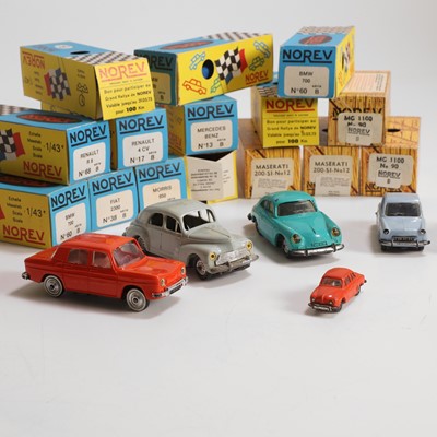 Lot 262 - A collection of Norev toy cars