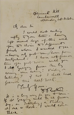 Lot 256 - John Ruskin (1819-1900)