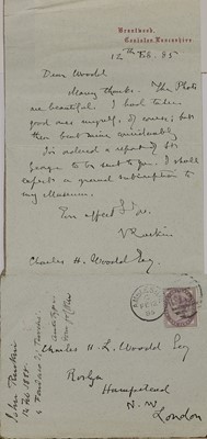 Lot 256 - John Ruskin (1819-1900)
