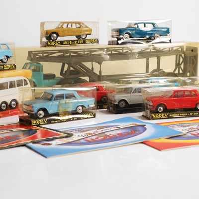Lot 264 - A collection of Norev model cars and trucks