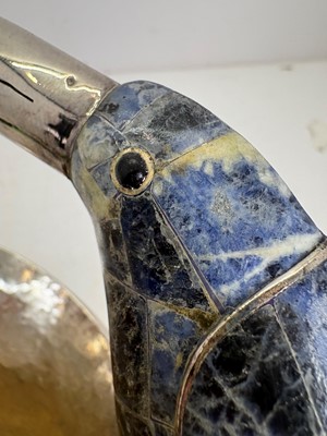 Lot 46 - A Mexican silver-plated 'Toucan' water jug
