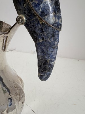 Lot 46 - A Mexican silver-plated 'Toucan' water jug