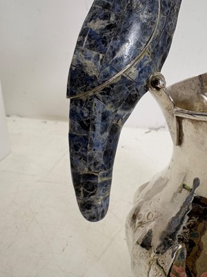 Lot 46 - A Mexican silver-plated 'Toucan' water jug
