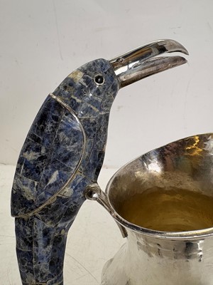 Lot 46 - A Mexican silver-plated 'Toucan' water jug