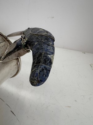 Lot 46 - A Mexican silver-plated 'Toucan' water jug