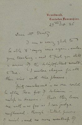 Lot 254 - John Ruskin (1819-1900)