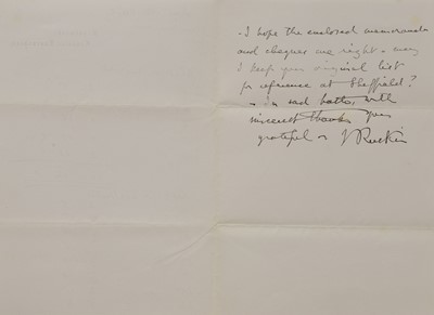 Lot 254 - John Ruskin (1819-1900)