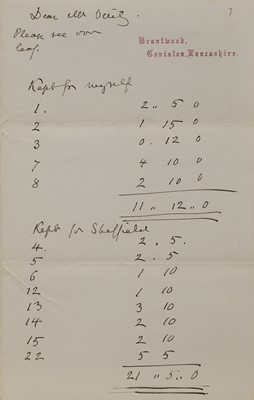 Lot 254 - John Ruskin (1819-1900)