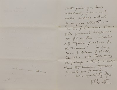 Lot 254 - John Ruskin (1819-1900)