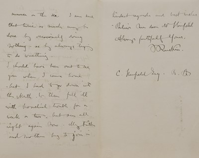 Lot 234 - John Ruskin (1819-1900)